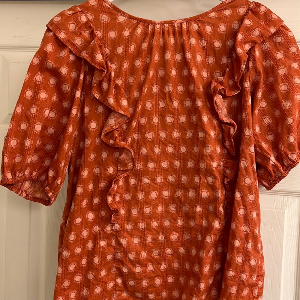 Sweet Potato Colored Pinafore Shirt